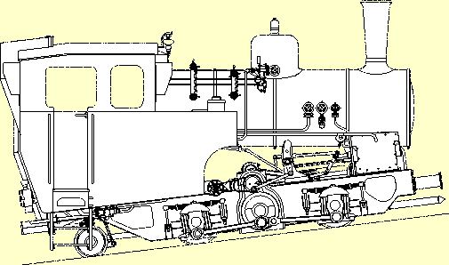 The official line drawing of the class H2/3 0-4-2t rack locomotives. &copy; DLM 