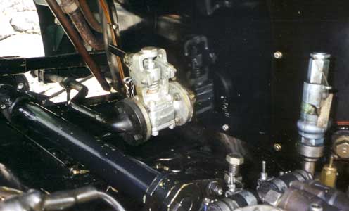 The silver item in the middle of the photograph shows the oil feed to the burners. August 16 2000