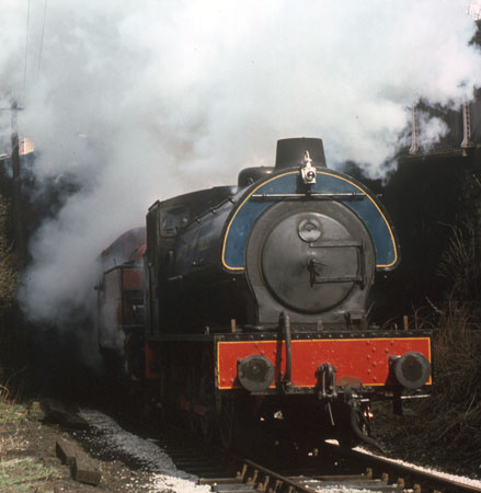 Fred and 2-6-2t 41241 emerge from Ingrow Tunnel. As would be expected from Fred combustion appears to be spot on. March 1976. © Roger Griffiths