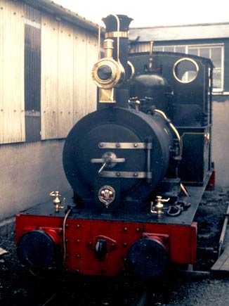 Nigel's favourite locomotive - Talyllyn Railway No.2 Dolgoch is seen with one of the lamps at Pendre yard. &copy; Nigel A. H. Day