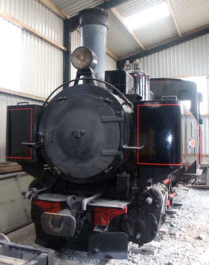 This locomotive is a 0-8-0t of Austrian origin. Now named Sir Drefaldwyn it is currently stored out of service. I was told the loco is a little to powerful for her chassis and is thus not the best locomotive in the fleet. August 14 2003