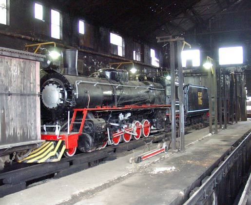 RFIRT 116 inside the locomotive deopt at Rio Turbio. January 23 2004
