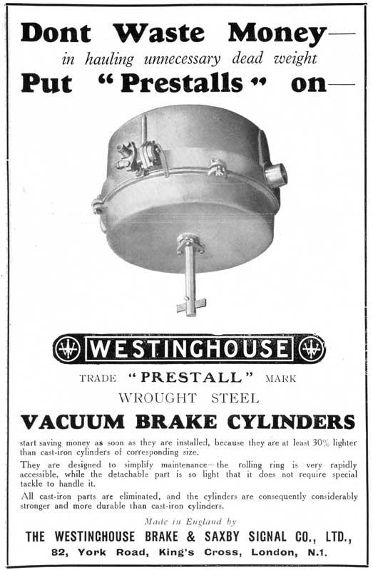 Prestalls Vacuum Brake Cylinders 