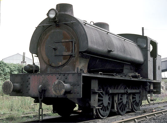 Hunslet No.3171 of 1944. This locomotive is seen at North Gawber colliery in 1968. An accident saw the locomotive end up on its side. After this event, not surprisingly, it never ran again. © Geoff Plumb