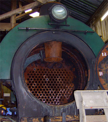 As noted above current best practice is to split the mixing chamber and diffuser into two pieces so as to aid access to the tubes and tubeplate. In preservation this is precisely what has been done on the Embsay and Bolton Abbey Railway's Austerity 'Monckton No.1'. 11 June 2006 