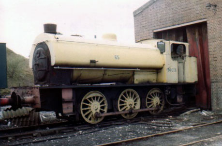 Hunslet 3889 of 1964 at Cadley Hill Colliery. This locomotive was the penultimate standard gauge industrial steam locomotive produced in the UK for UK use. This loco is now at Rutland Railway Museum. April 19 1980. © Geoff Pethick 