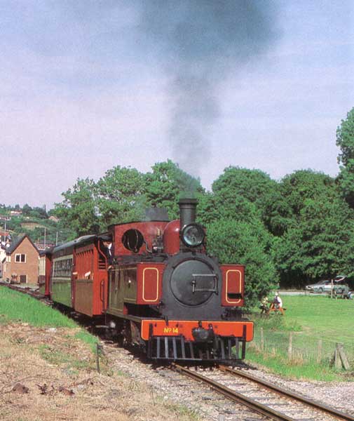 The improved No 14 attacks the start of Golfa Bank as it leaves Raven Square on 17 July 1994. © Peter Johnson