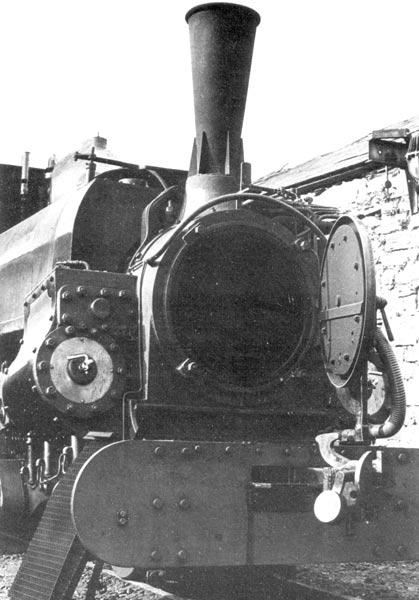 Front end of Ffestiniog Railway 2-4-0 'Linda', showing Lempor blastpipe and chimney. © Norman Gurley
